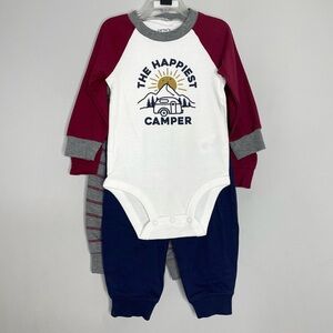 CARTER’S BABY The Happiest Camper Nightime Explorer 4-Piece Pajama Set NWT